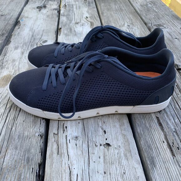 SWIMS Breeze Tennis Knit Men's Sneakers,‎ NAVY Color, Size US 9, - Picture 1 of 8